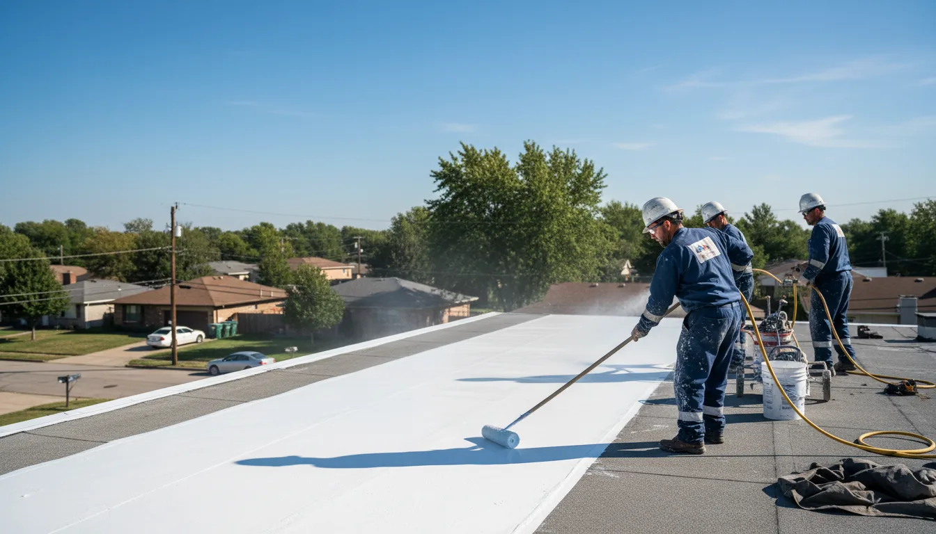 Commercial roof coating in Modesto, IL near me